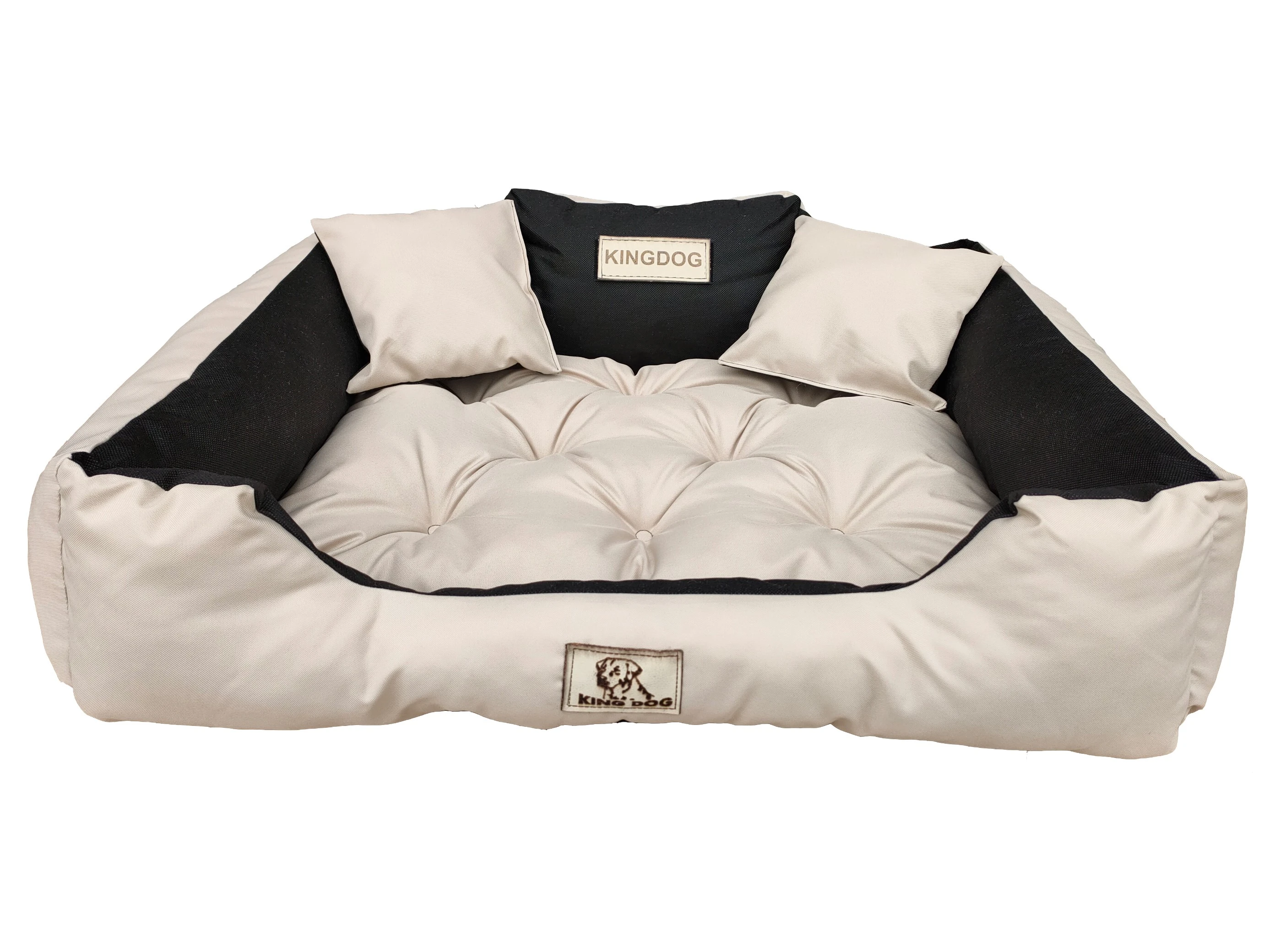 Aio Factory Šuns guolis KINGDOG 145x115 cm, personalizuotas, vandeniui atsparus, smėlio spalvos aprašymas - Prekės nuotrauka