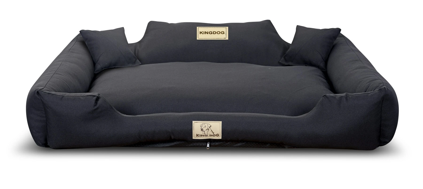 Aio Factory Šuns guolis KINGDOG MM43 115x95 cm, nuimamas, personalizuotas, neslystantis, juodas aprašymas - Prekės nuotrauka