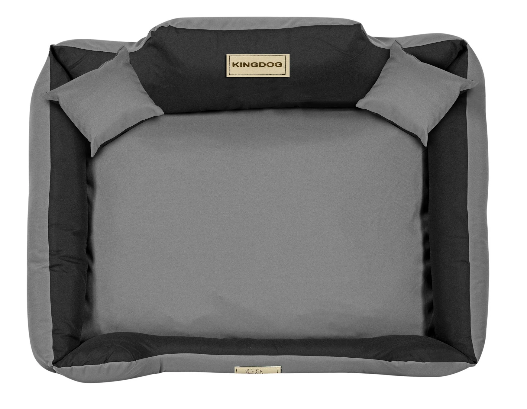 Aio Factory Šuns guolis KINGDOG MM43 115x95 cm, nuimamas, personalizuotas, neslystantis, tamsiai pilkas aprašymas - Prekės nuotrauka