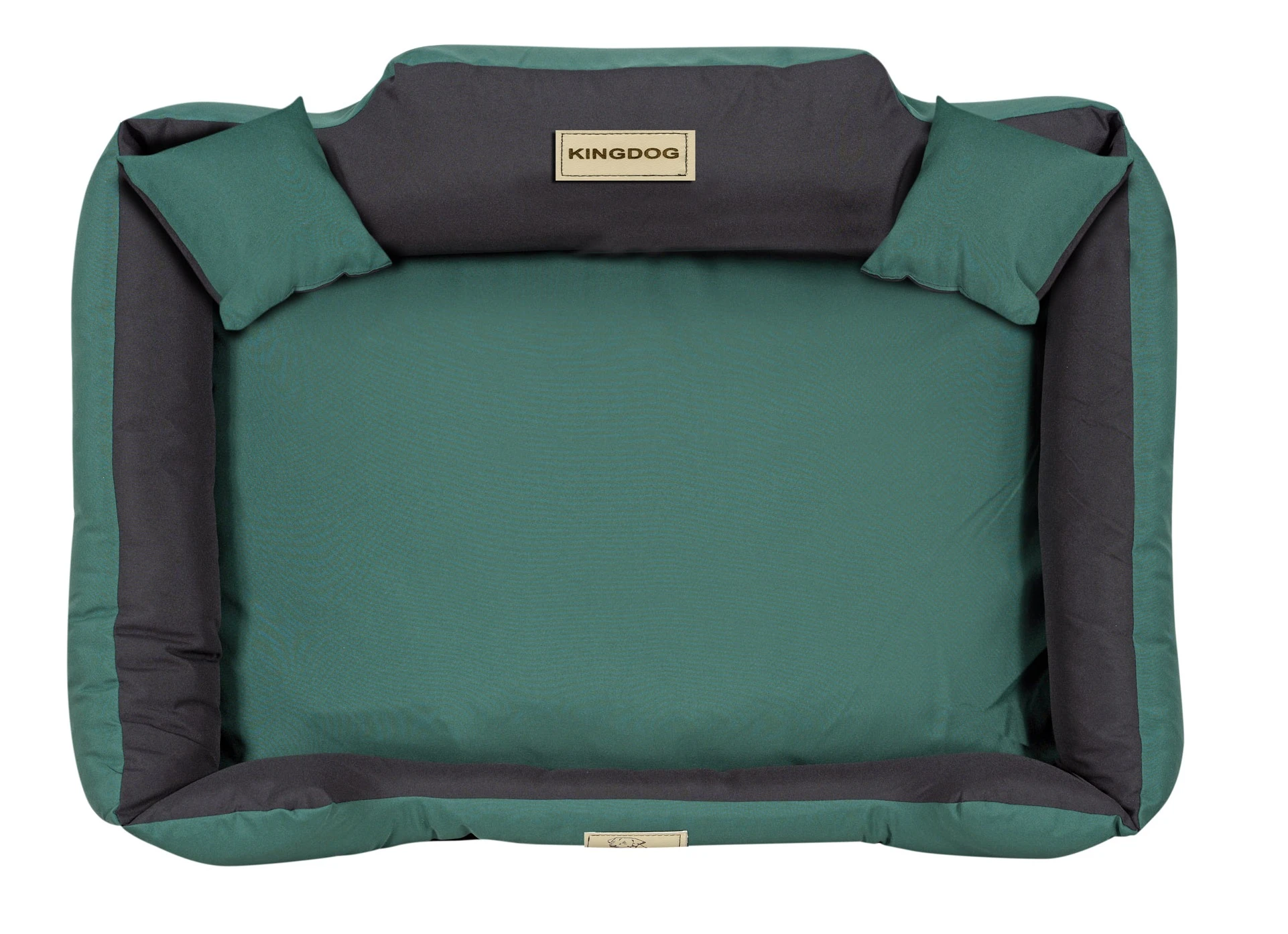 Aio Factory Šuns guolis KINGDOG MM43 115x95 cm, nuimamas, personalizuotas, neslystantis, žalias aprašymas - Prekės nuotrauka