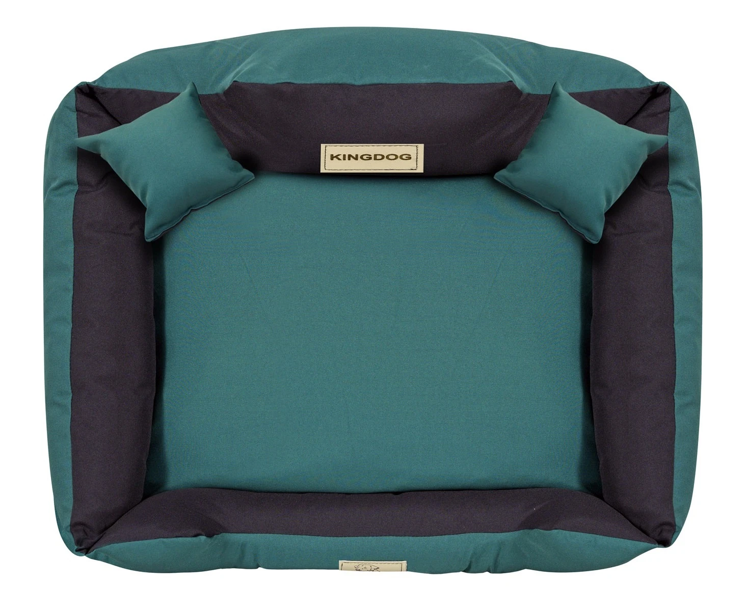 Aio Factory Šuns guolis KINGDOG MM43 75x65 cm, nuimamas, personalizuotas, neslystantis, žalias aprašymas - Prekės nuotrauka