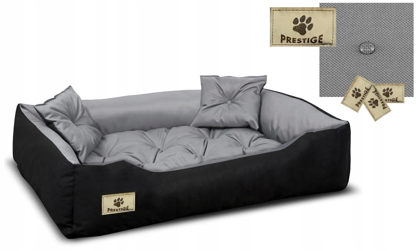 Aio Factory Šuns guolis PRESTIGE 130x105 cm, vandeniui atsparus, pilkas aprašymas - Prekės nuotrauka