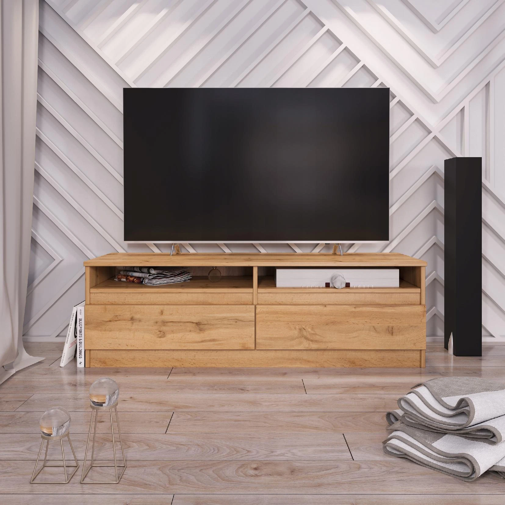 Target Home TV staliukas, TV staliukas, Wotan ąžuolas aprašymas - Prekės nuotrauka
