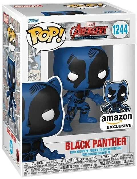 Funko POP figure Marvel Avengers 60th Anniversary Comic Juodas Panther with Pin Exclusive