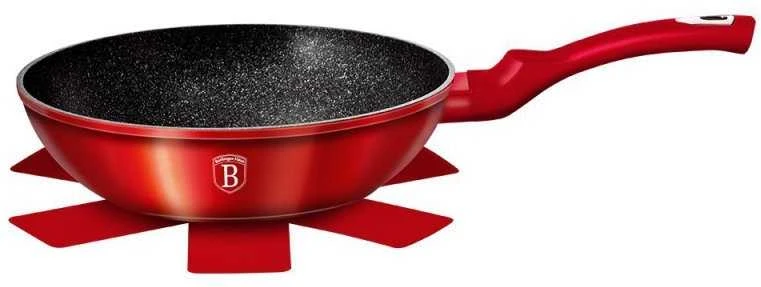 Berlinger Haus BH-1267 granito keptuvė Wok“, Ø28 cm, bordo spalvos