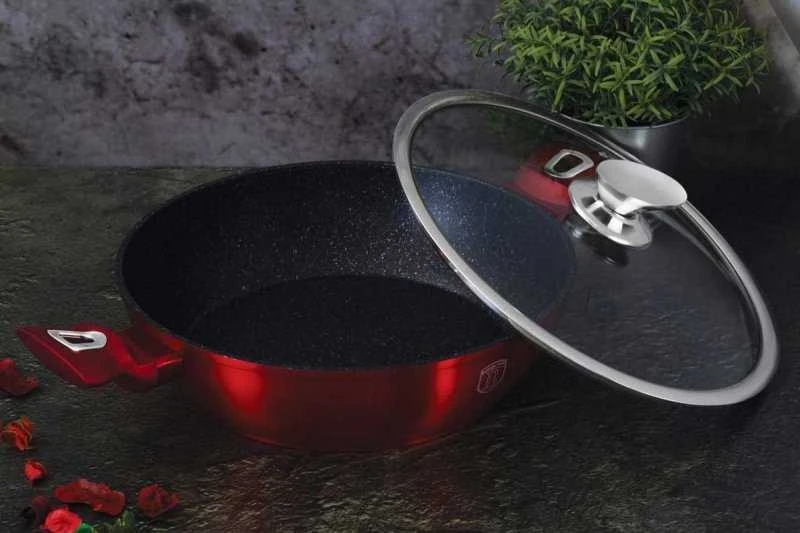 PUODAS 3,8L 28CM BERLINGER HAUS METALLIC BURGUNDY LINE BH-1263