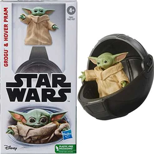 Hasbro Star Wars Baby Yoda Grogu skraidantis vežimėlis