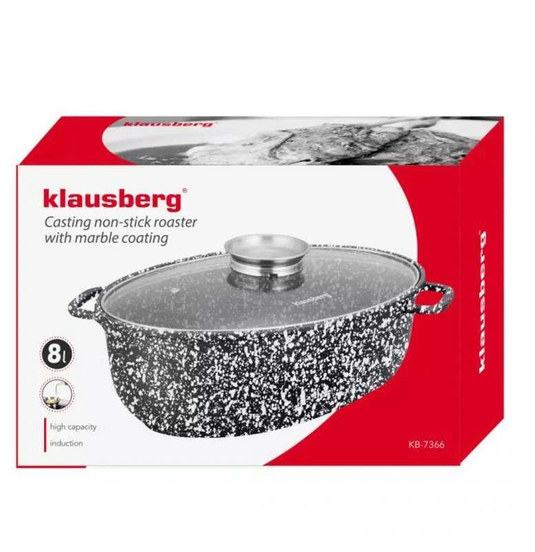 Klausberg KB-7366 keraminė neprideganti keptuvė su dangčiu