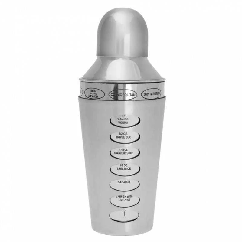 King Hoff Shaker Plaktuvė su gėrimų receptais, plieninė, 0,6 l „Kinghoff“