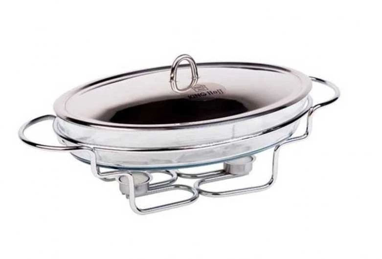 King Hoff Podgrzewacz Maisto šildytuvas, stiklinis - plieno, 3 l, „Kinghoff“