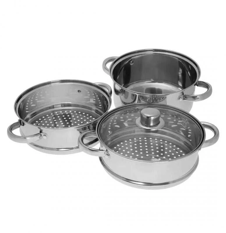 Garų puodas King Hoff Kinghoff KH-3328 nerūdijančio plieno garintuvų rinkinys, 4 dalys, 22 cm