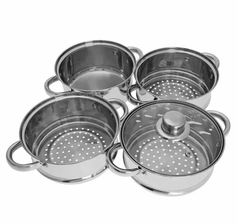 King Hoff Kinghoff KH-3317 nerūdijančio plieno garintuvų rinkinys, 5 dalys, 18 cm