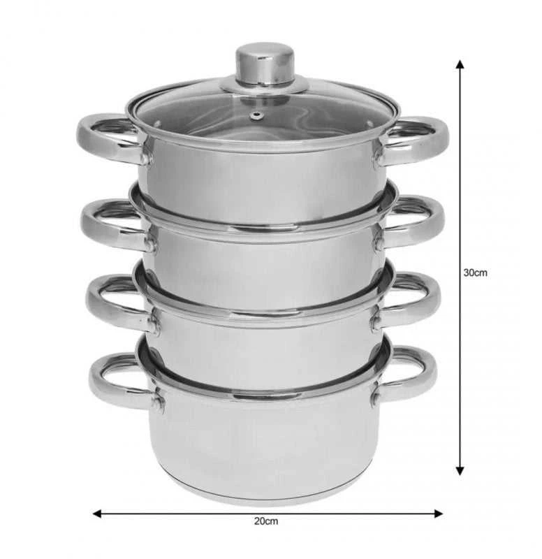 King Hoff Kinghoff KH-3317 nerūdijančio plieno garintuvų rinkinys, 5 dalys, 18 cm