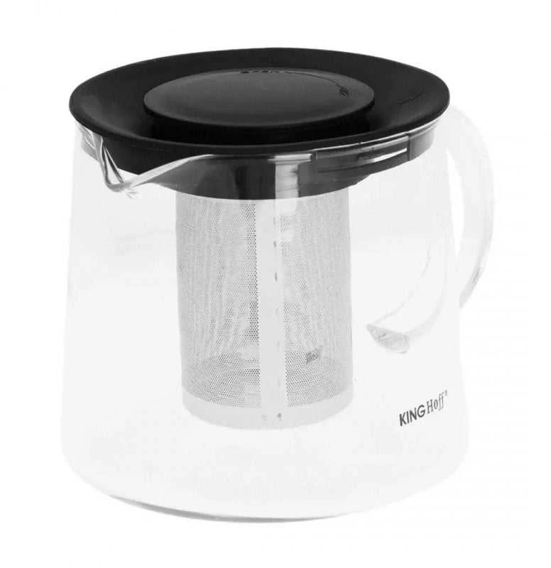 King Hoff Kinghoff KH-4844 stiklinis arbatos infuzorius su plieniniu sieteliu 1 l