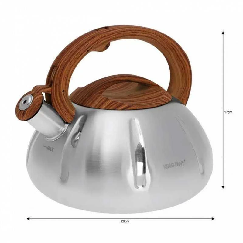 King Hoff Kinghoff KH-3291“ nerūdijančio plieno virdulys su švilpimu, 3,0 l