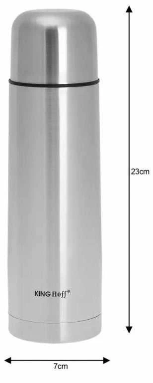 King Hoff Kinghoff KH-4053 nerūdijančio plieno termosas su užspaudžiamu dangteliu, 750 ml