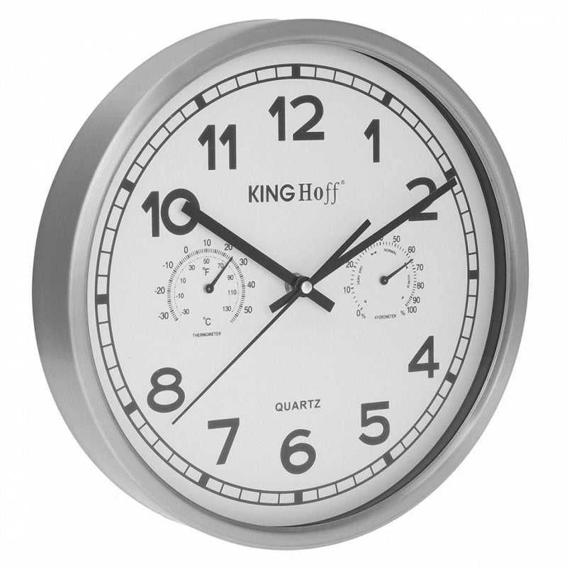 King Hoff Laikrodis Sieninis laikrodis, nerūdijančio plieno, 30 cm skersmens, „Kinghoff“