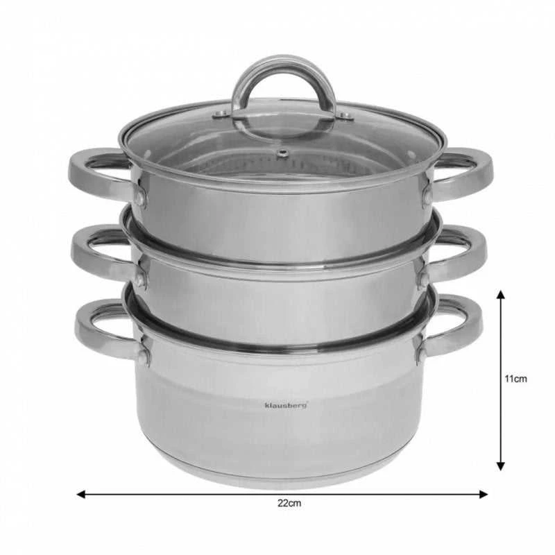 GARŲ PUODAS KLAUSBERG 4 ELEM. 22cm KB-7142