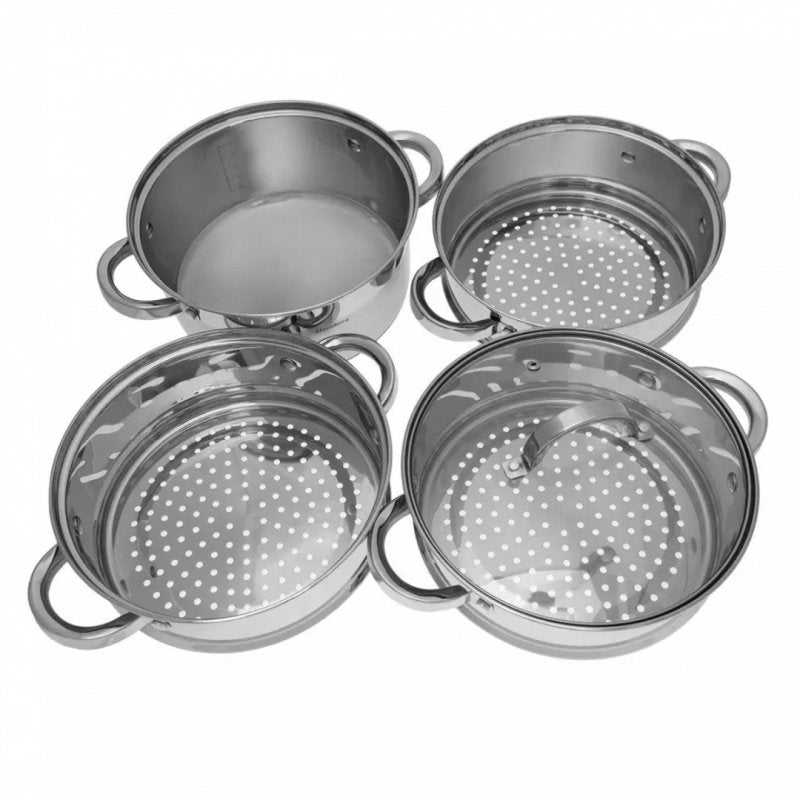 Garų puodas Klausberg KB-7143 nerūdijančio plieno garintuvų rinkinys, 5 dalys, 22 cm