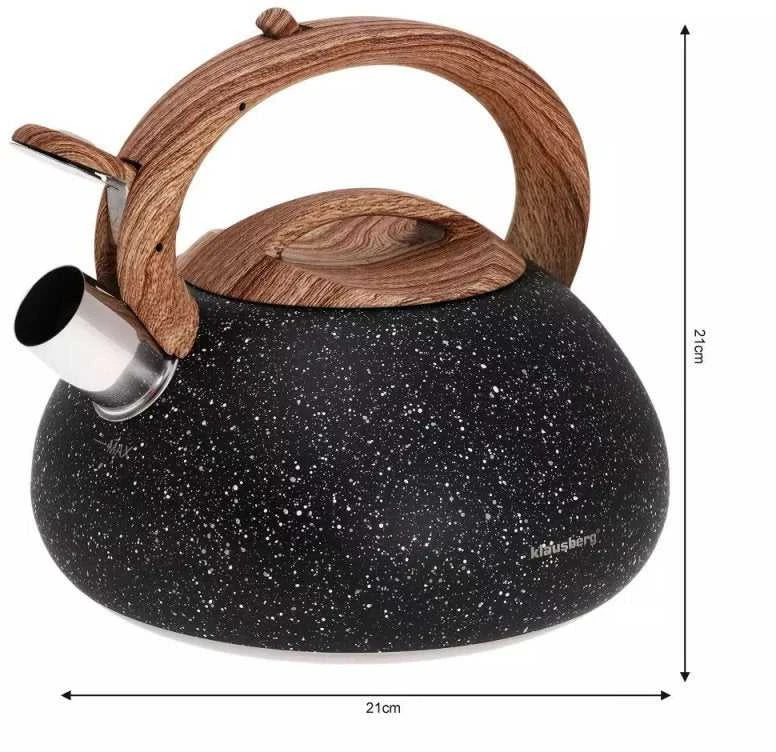 Klausberg KB-7282 švilpiantis virdulys 2,7 l su granito medžio apdaila