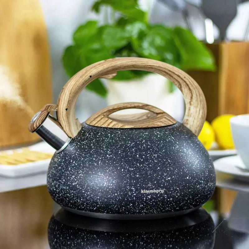 Klausberg KB-7282 švilpiantis virdulys 2,7 l su granito medžio apdaila