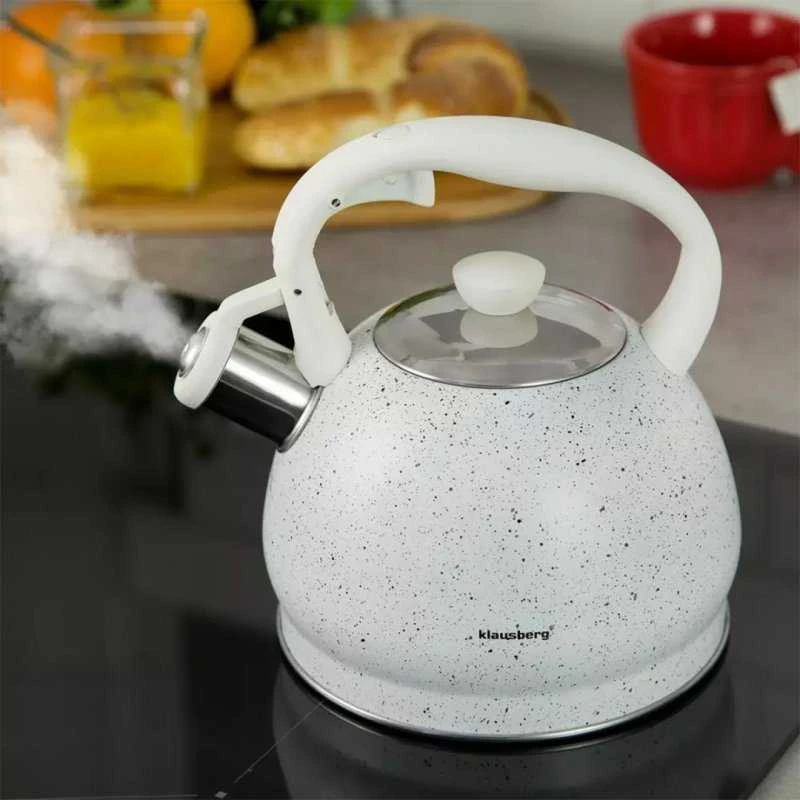 Klausberg KB-7319 marmurinis švilpiantis virdulys 2 l