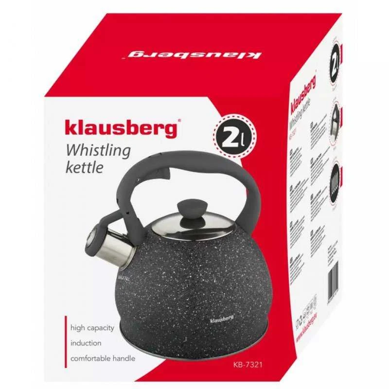 Klausberg KB-7321 marmurinis švilpiantis virdulys 2 l