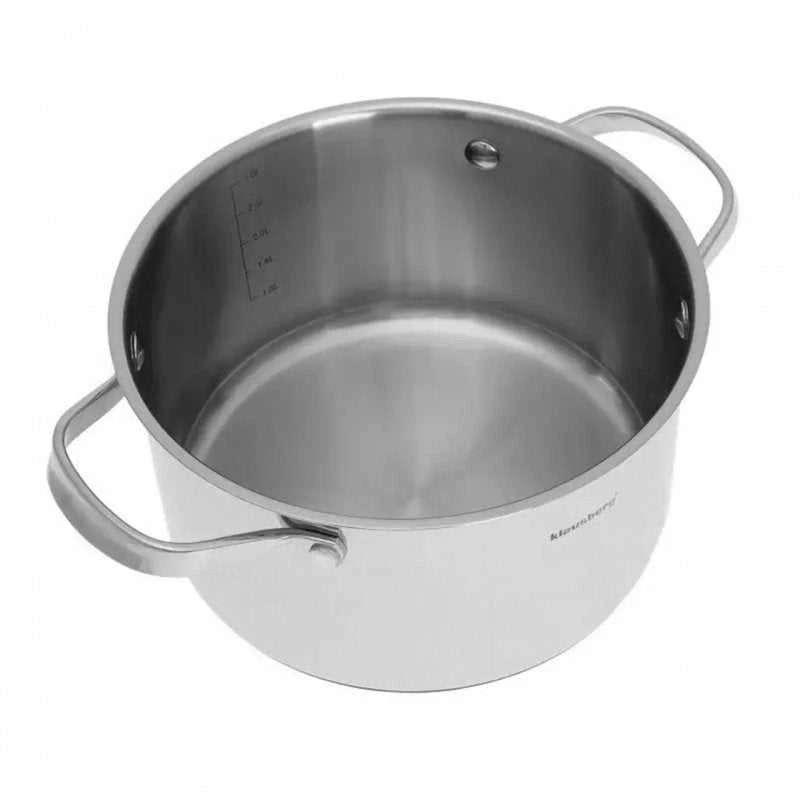 Klausberg KB-7213 3,3 l nerūdijančio plieno puodas su grūdinto stiklo dangčiu