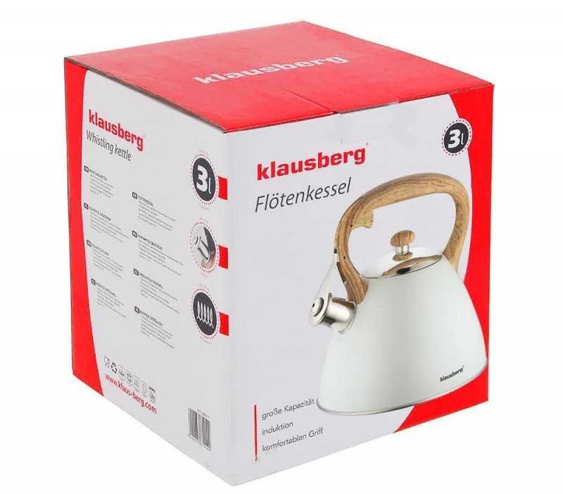 Klausberg KB-7264 3L nerūdijančio plieno švilpiantis virdulys visoms viryklėms