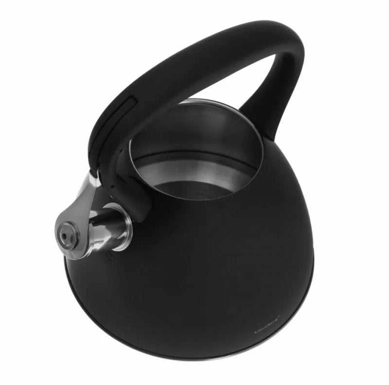 Klausberg KB-7208 3L juodas INOX nerūdijančio plieno virdulys su švilpimu