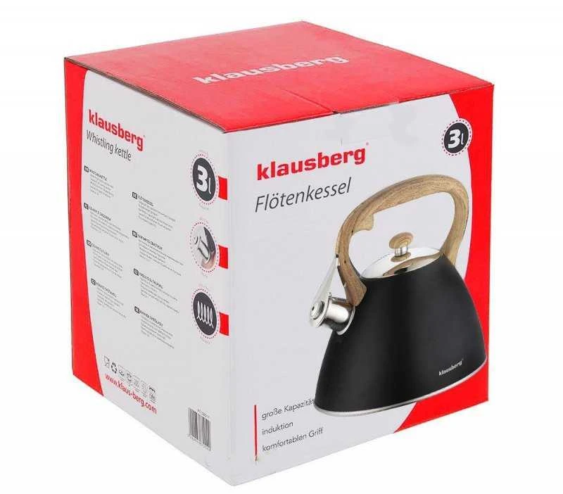 Klausberg KB-7262 3L švilpiantis nerūdijančio plieno virdulys visoms viryklėms