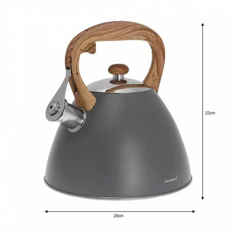 Klausberg KB-7297 3L švilpiantis nerūdijančio plieno virdulys visoms viryklėms