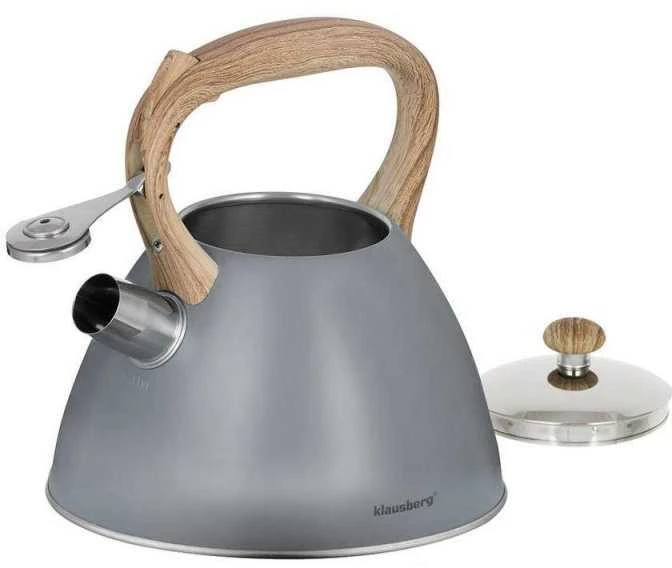 Klausberg KB-7297 3L švilpiantis nerūdijančio plieno virdulys visoms viryklėms