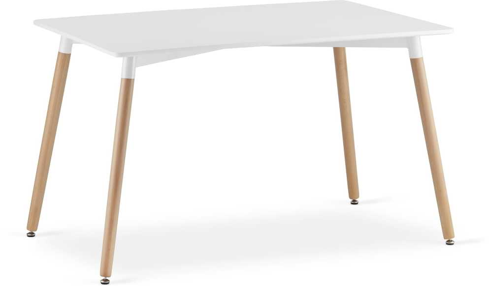 Leobert Stalas ADRIA su buko medienos kojomis, baltas, 120 × 80 × 75 cm