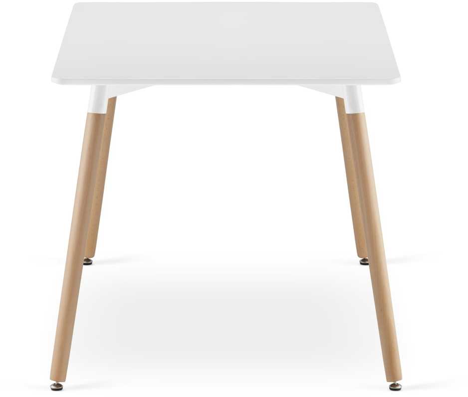 Leobert Stalas ADRIA su buko medienos kojomis, baltas, 120 × 80 × 75 cm