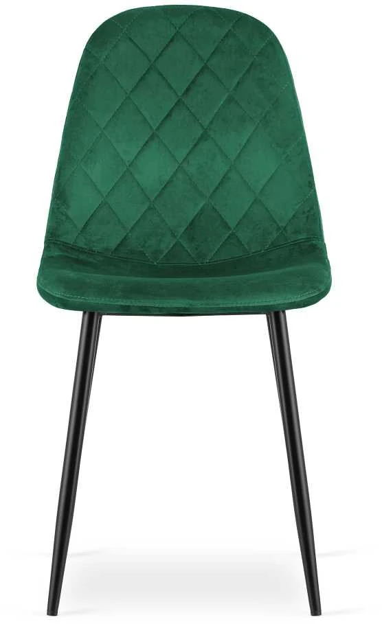 Leobert Kėdė ASTI su veliūriniu apmušalu ir metalinėmis kojomis, tamsiai žalia, 87,5 × 44,5 × 50,5 cm, 3 vnt.