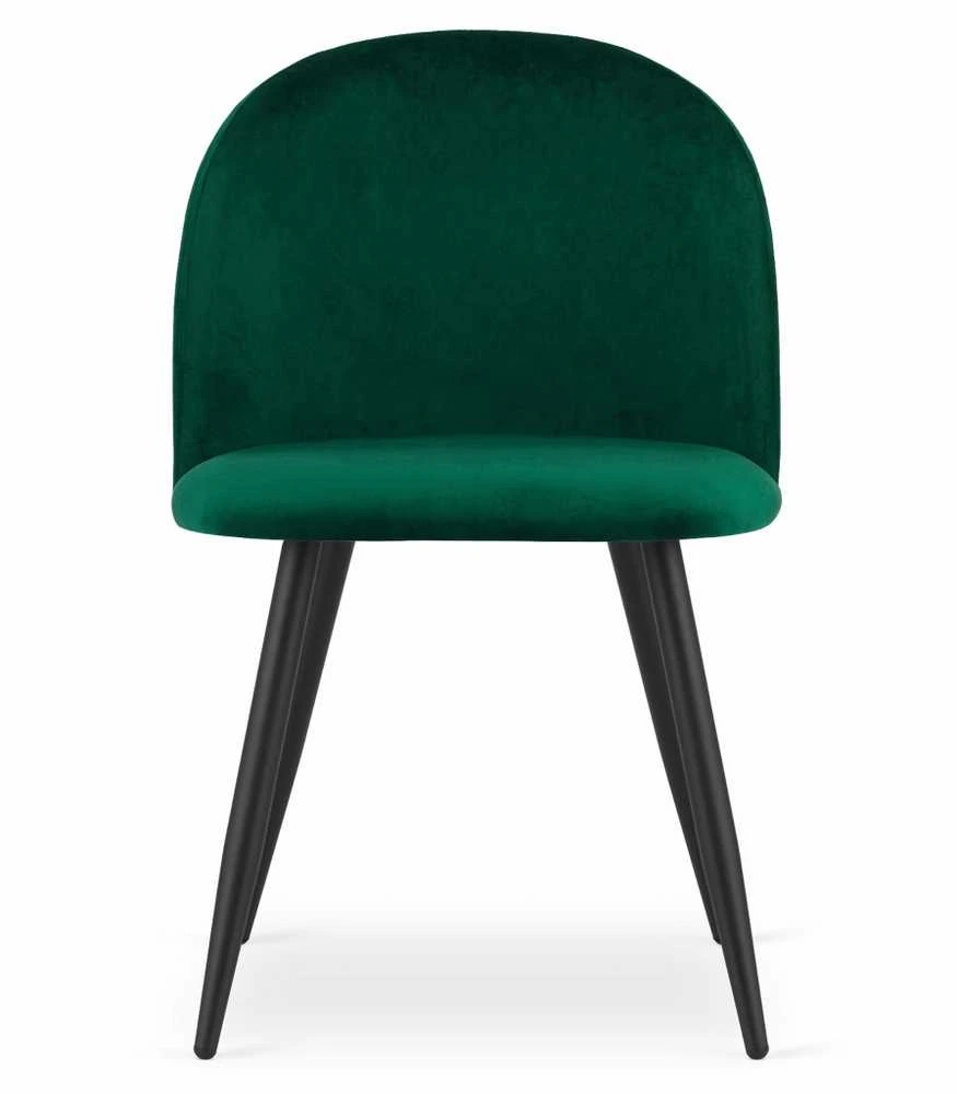 Leobert Kėdė BELLO, aksominė, su juodomis metalinėmis kojomis, žalia, 76,5 cm