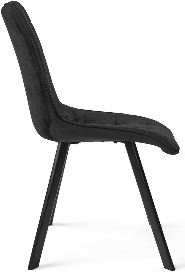 Leobert Kėdė, veliūrinė, juoda, 87 cm