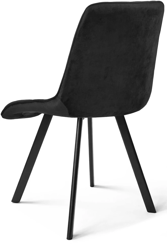 Leobert Kėdė, veliūrinė, juoda, 87 cm