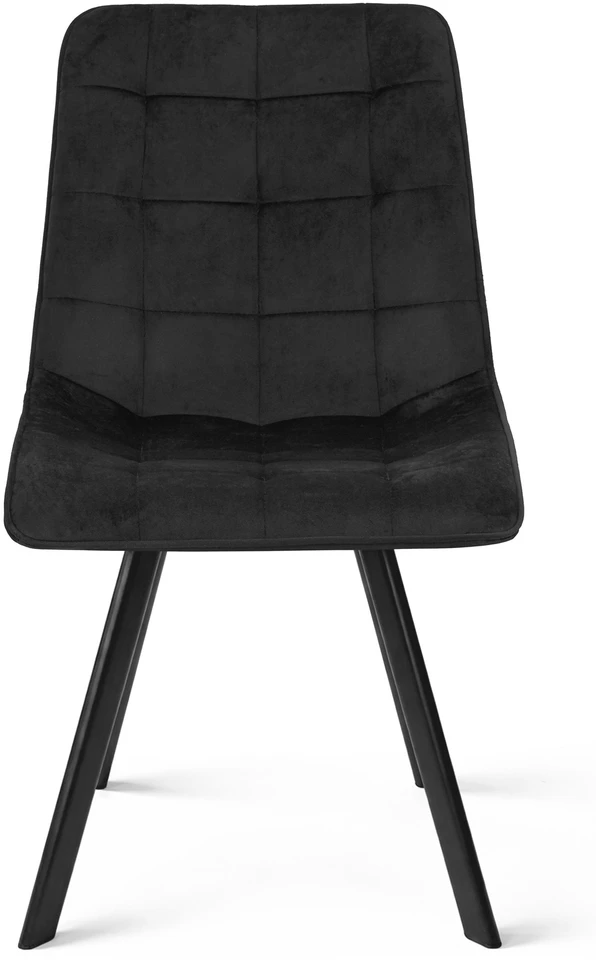 Leobert Kėdė, veliūrinė, juoda, 87 cm