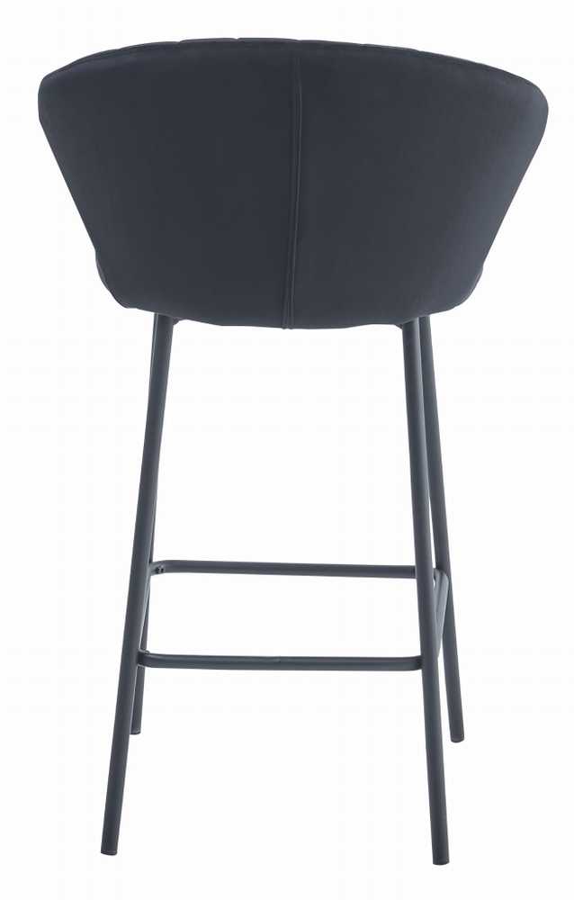 Leobert Baro kėdė GATTA su aksomine sėdyne, juoda, 90,5 cm, 2 vnt.