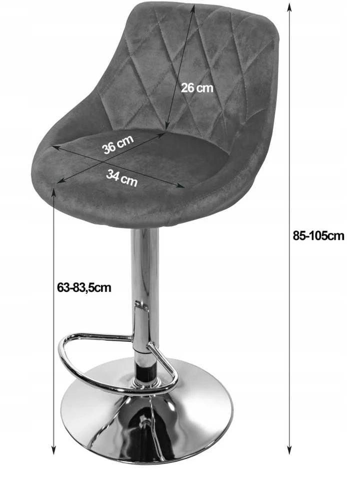 Leobert Baro kėdė KAST, sukama, reguliuojamo aukščio, juoda su auksiniu pagrindu, 45,5 × 49 × 85–105 cm