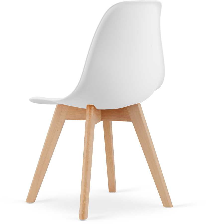 Leobert Kėdė KITO su buko kojomis, balta, 80 cm, 4 vnt.