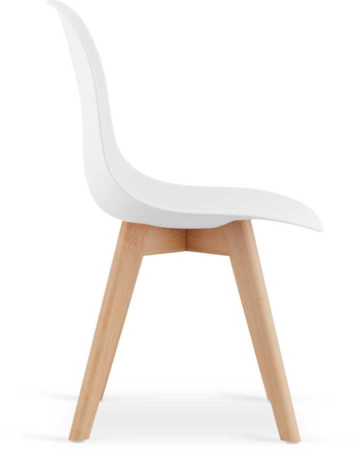 Leobert Kėdė KITO su buko kojomis, balta, 80 cm, 4 vnt.