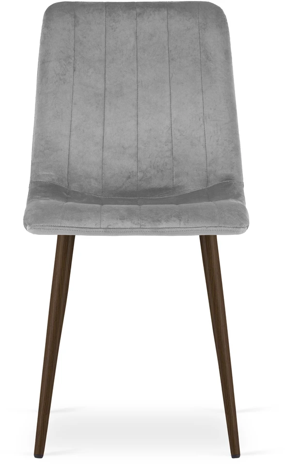 Leobert Kėdė su veliūriniu apmušalu, šviesiai pilka, 86 cm, 2 vnt.