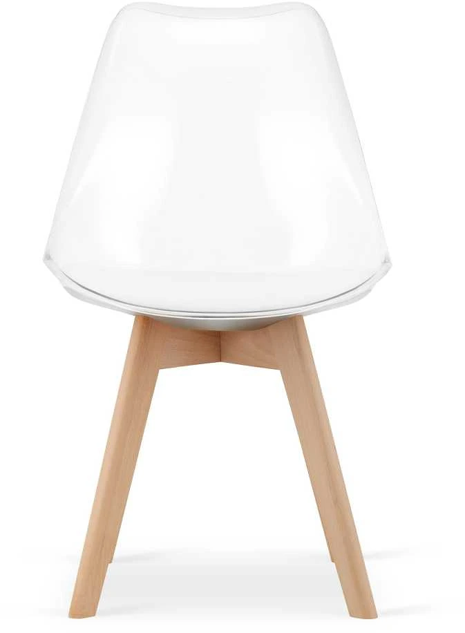 Leobert Kėdžių komplektas MARK su baltomis pagalvėlėmis, skaidrus, 82 cm, 4 vnt.