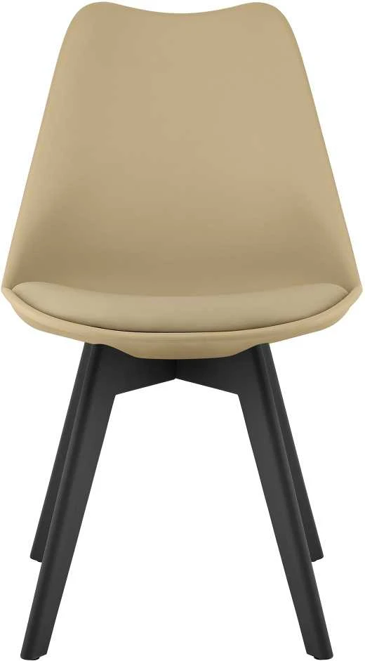 Leobert Kėdės MARK su ekologiškos odos pagalvėlėmis, tamsiai smėlinės, 82 cm, 2 vnt.