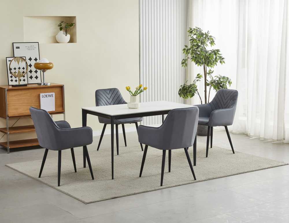 Leobert NANA kėdė - tamsus aksomas / juodos kojos x 1