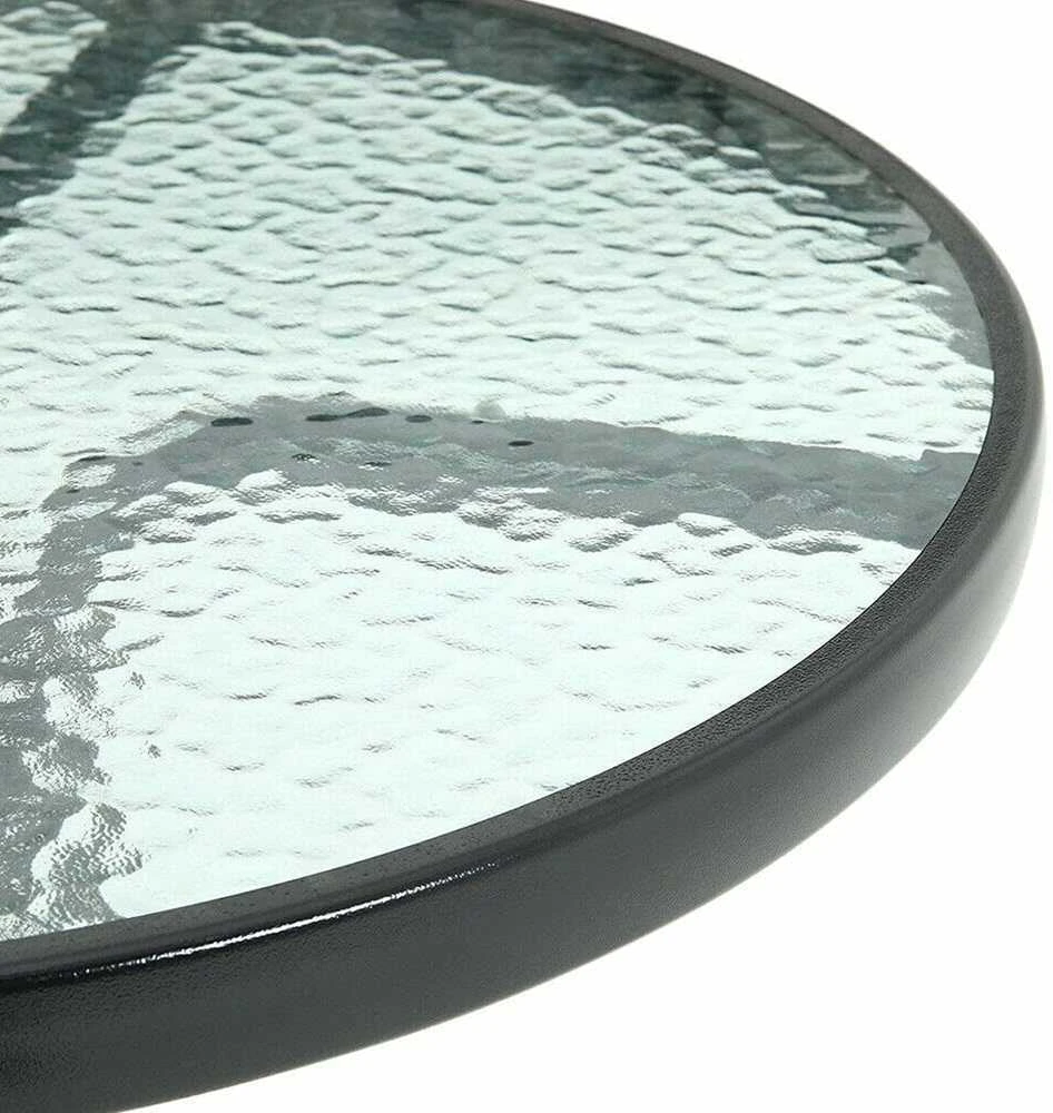 Lauko baldų komplektas Leobert SALOS apvalus stalas 60 cm + 2 SOFIA kėdės tamsiai pilkos spalvos