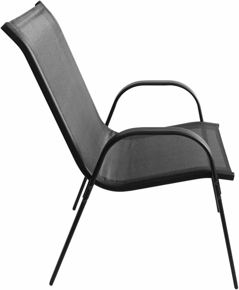 Lauko baldų komplektas Leobert SALOS apvalus stalas 60 cm + 2 SOFIA kėdės tamsiai pilkos spalvos
